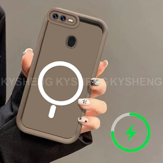 สําหรับ OPPO A5S A12 A7 f7 F9 PRO เคสโทรศัพท์ชาร์จแม่เหล็ก Simple anti drop ถุงลมนิรภัยซิลิโคน TPU soft shell 012