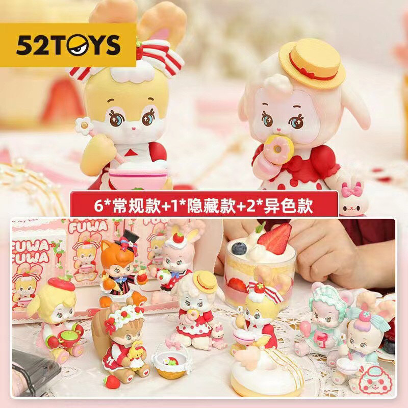🔥พร้อมส่ง 🔥ข้อเสนอพิเศษของแท้ FUWAFUWA Sweet Berry Tea Party Series Mystery Box Toy 52toys อินเทรนด์