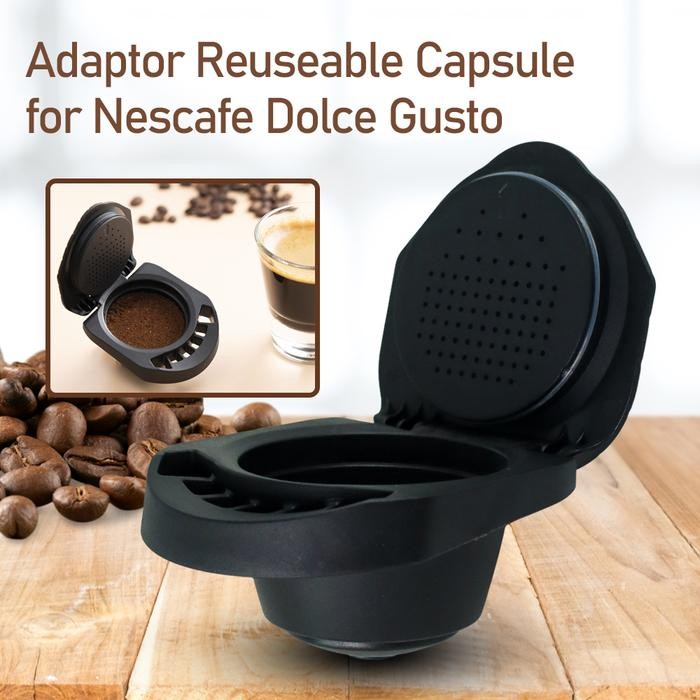 MESIN อะแดปเตอร์แคปซูลผงกาแฟแบบใช้ซ้ําได้ Dolce Gusto Nescafe Coffee Adapter 0EBK