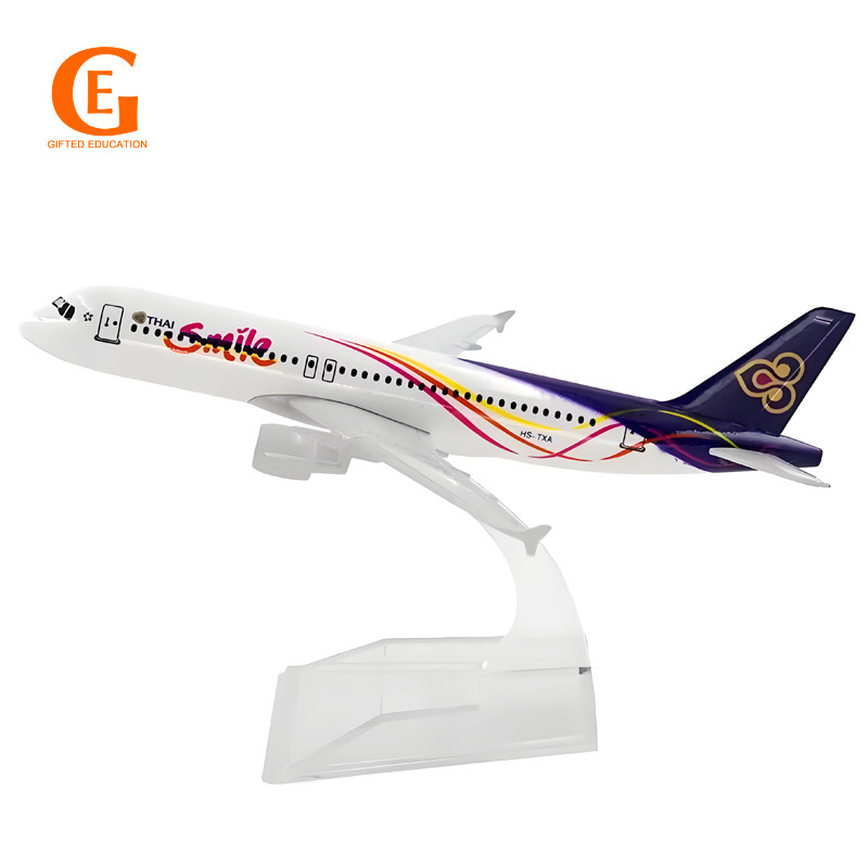 Thailand Airlines Smile Thai Airbus A320 เครื่องบินรุ่น A320 Diecast โลหะจําลองเครื่องบินเครื่องบินข