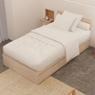 Looms เตียงนอน ขนาด 3.5 ฟุต รุ่น PERCY สีโซลิดโอ๊ค (110x203x…