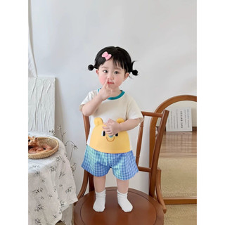 ชุดเสื้อยืดและกางเกงขาสั้นน่ารัก เหมาะสำหรับเด็กทารกและเด็กว…
