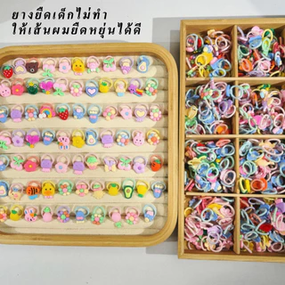 100ชิ้น/เซ็ตเด็กสาวน่ารักการ์ตูนไนล่อน ส กรุบกรอบ ผู้ถือผมหางม้าผมวงยางรัดอุปกรณ์ผม Mini ยาง Band Headwear