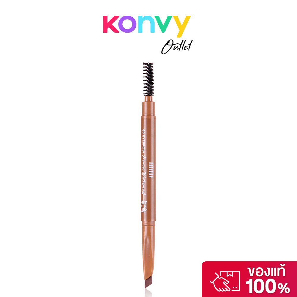 Mille 6D Eyebrow Pencil Waterproof 2g มิลเล่ ดินสอเขียนคิ้วปลายตัด.