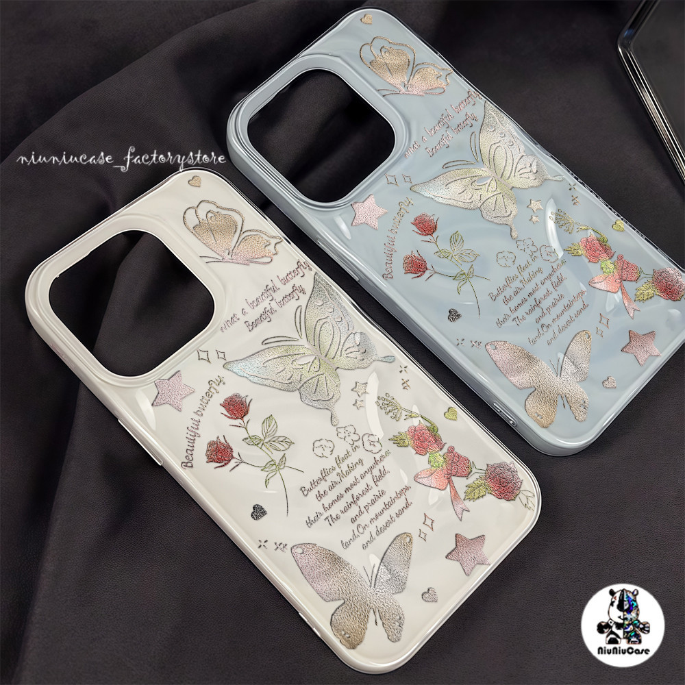 สําหรับ iPhone 16 15 14 13 12 11 Pro Max X XR XS Max 16 15 14 7 8 Plus เคส Forเคสไอโฟน ดอกไม้ธนู น่ารัก เคสไอโฟนสวยๆCase