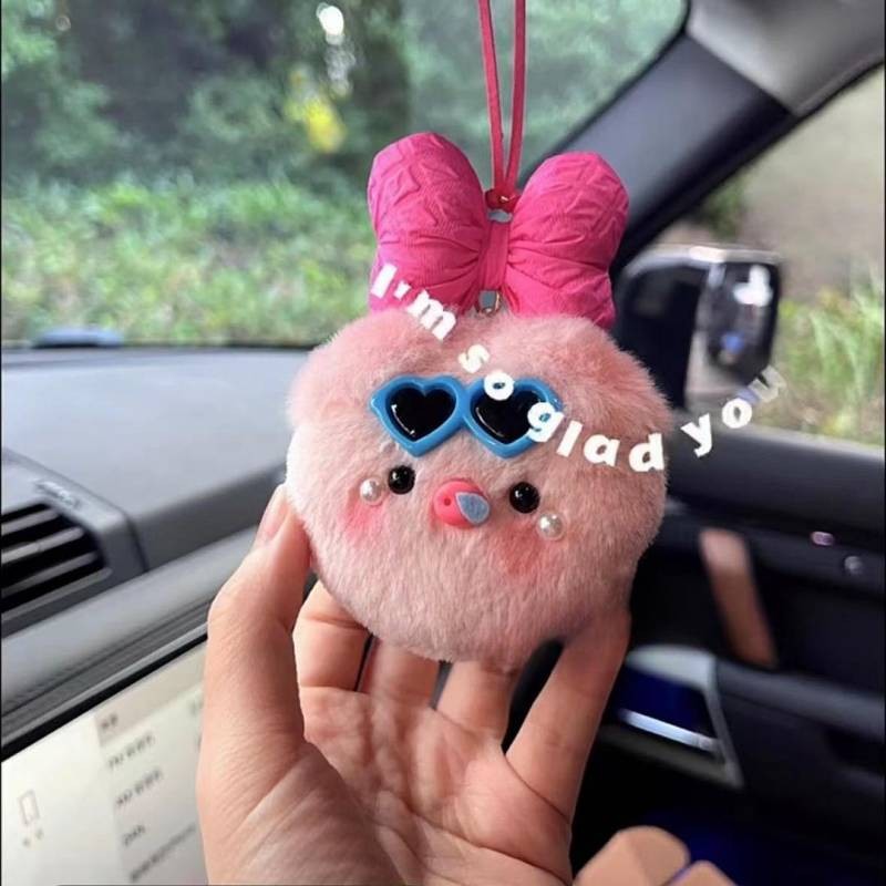 Shop New Angel Pig Car Hanging Pendant Car Rearview Mirror Pendant Decoration Car Cute Gift mT0I