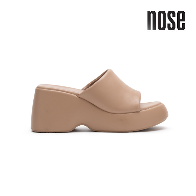 สไลเดอร์ส้นเตารีดแบบเบาะจมูก - Khaki Slide Tumit Baji Berkusyen - Khaki