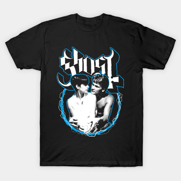 เสื้อยืด Vintage Ghost Blue คอกลม Cotton 100% S-5XL