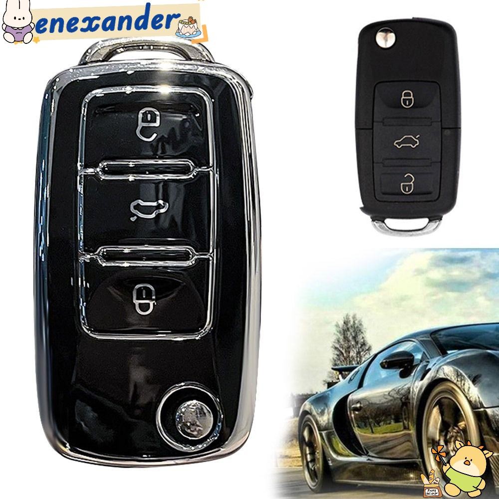 EXER กุญแจรถ, ฝาครอบป้องกันผู้ถือ, แฟชั่น Soft TPU Key Protector Key Fob สําหรับ Volkswagen VW/POLO/Tiguan/Passat/Golf /Scirocco/Jetta อุปกรณ์เสริมอัตโนมัติ