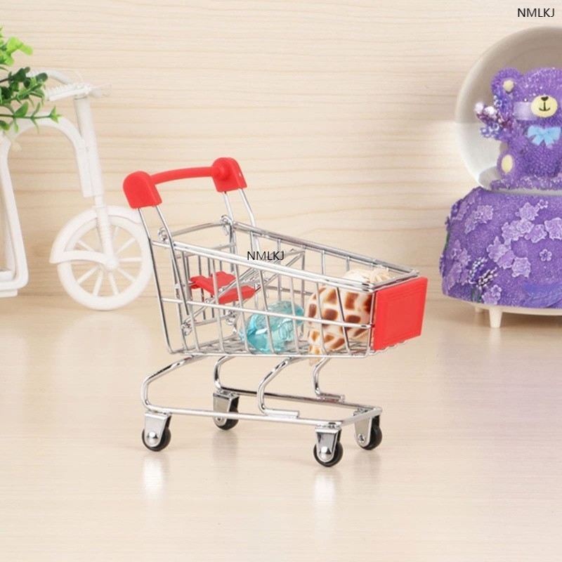 1 ชิ้น Mini Shopping Cart ซูเปอร์มาร์เก็ต Handcart Shopping Cart Storage