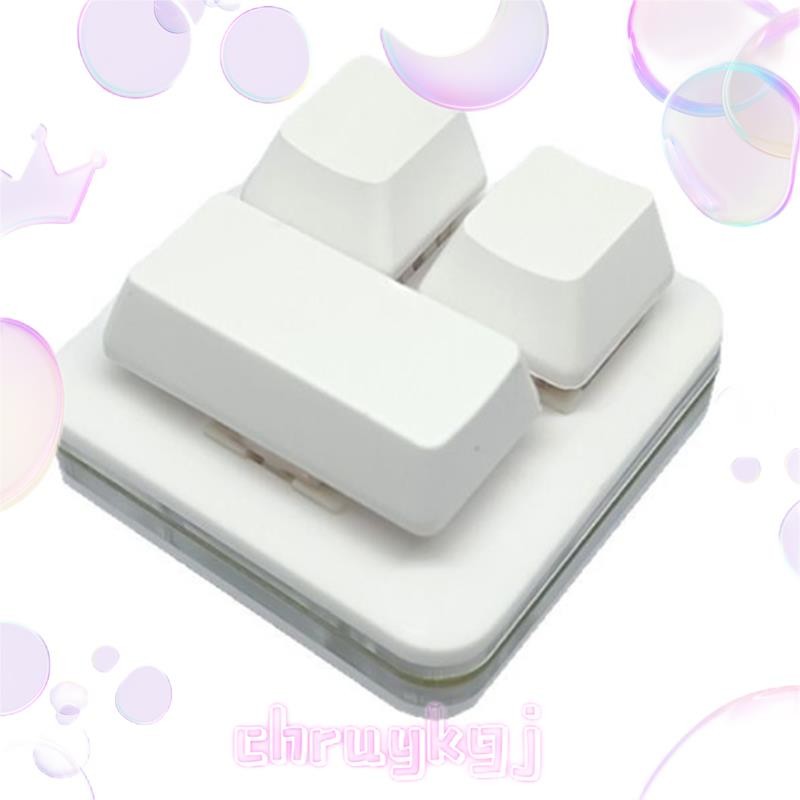 คีย์บอร์ดแบบกลไก 3-Key Double Row Mini กันฝุ่นบันทึก Mute Copy Paste ปุ่มลัดแบบกําหนดเอง chruykgj.th