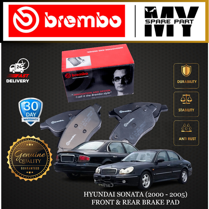 HYUNDAI SONATA EF (2000 - 2005) ผ้าเบรคหน้าหรือหลัง BREMBO