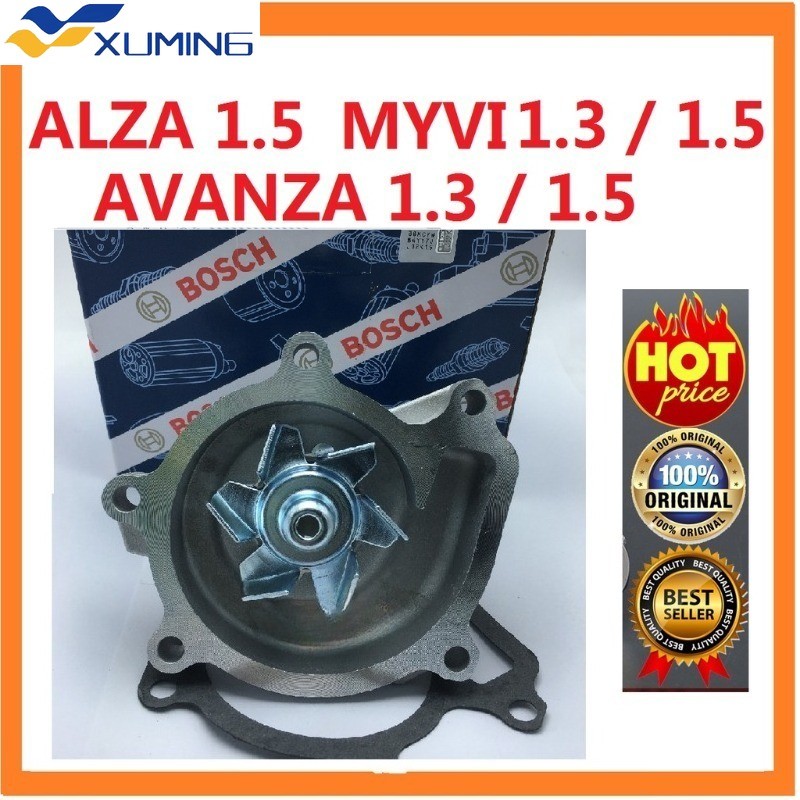 XM ปั๊มน้ํา - Alza Myvi 1.3,1.5 Perodua Toyota Avanza 1.3 D52/T143 1.5 1SZ F601 F602 AVANZA II (F65_