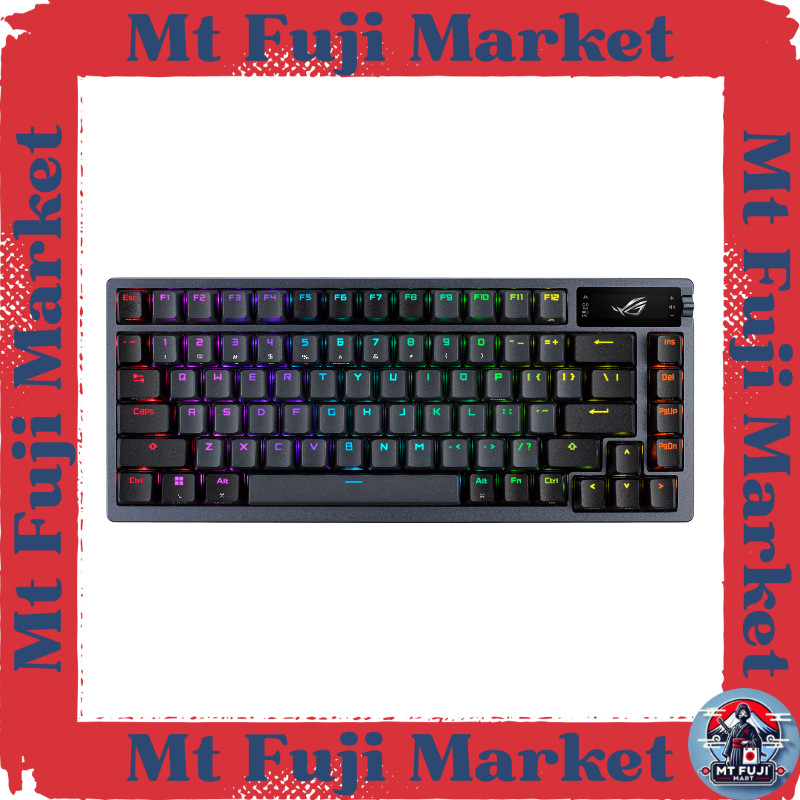 【Direct From Japan】ASUS คีย์บอร์ดเกมมิ่ง คีย์บอร์ดแบบกำหนดเอง ROG Azoth (75% / การติดตั้งแบบก๊าซเกต / แดมเปอร์เสียงเงียบ 3 ชั้น / สวิตช์กลไก ROG NX / สตาบิลไลเซอร์คีย์บอร์ด ROG / ปุ่ม PBT ดับเบิลช็อต / ชุดหล่อลื่นรวมอยู่ด้วย / การเชื่อมต่อโหมดสาม /