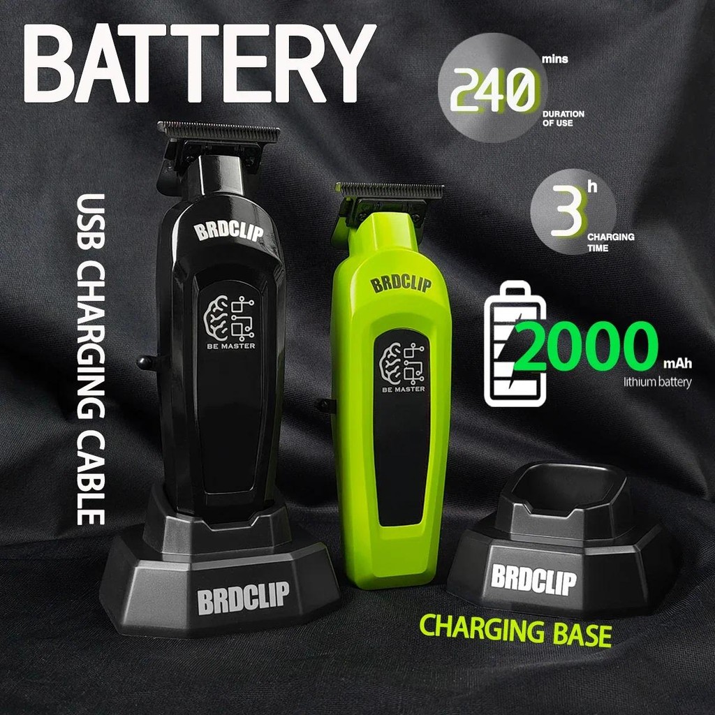 BRDCLIP BRD106 BRD107 Professional ตัดผมผม Clipper ฐานชาร์จ 7500RPM ผม Clipper DLC ใบมีด 8000RPM ผม Trimmer สําหรับชาย - รูปที่ 6