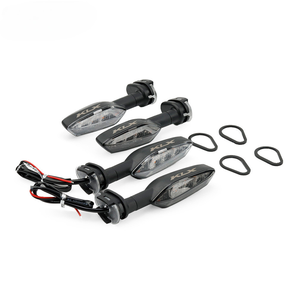Klx250 LED ด้านหน้าด้านหลังเลี้ยวไฟสัญญาณสําหรับ KLX 250 S/SF 300SM 150 D-TRACKER 150L อุปกรณ์เสริมรถจักรยานยนต์ตัวบ่งชี้ไฟกระพริบ