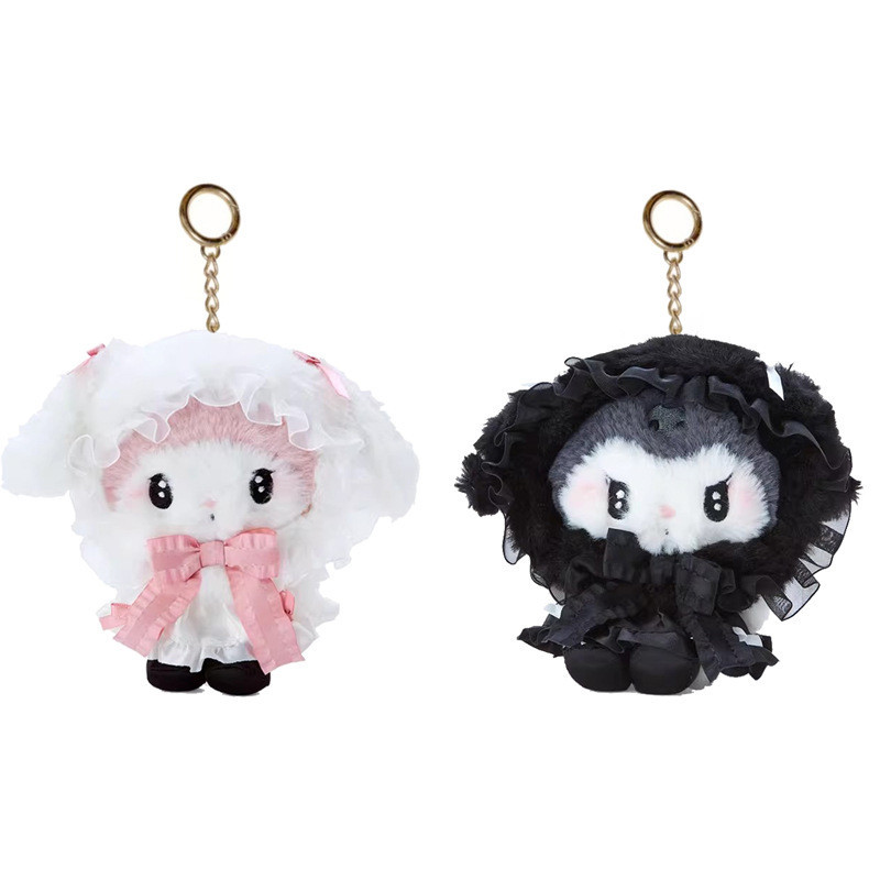 การ์ตูนญี่ปุ่นน่ารัก Sanrio Kuromi Melody Mine Third Generation จี้ตุ๊กตาสาวหัวใจของขวัญ
