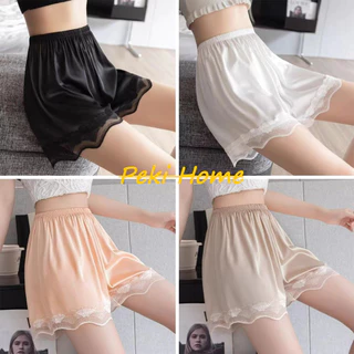 ใหม่ สินค้าใหม่ล่าสุด กางเกงขาสั้นสำรับใส่นอนผ้าซาติน ใส่สบายไม่อึดอัด