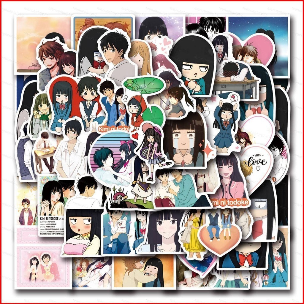 Ys 55 ชิ้น/เซ็ต Kimi ni Todoke จาก Me to You สติ๊กเกอร์คอมพิวเตอร์กีตาร์ถ้วยแล็ปท็อปกระเป๋าเดินทางคอมพิวเตอร์สติกเกอร์กันน้ํา