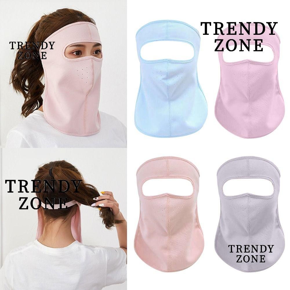 Trendyzone ครีมกันแดด, ผ้าพันคอ Facemask Breathable Full Face Neck Gaiter, แฟชั่น Anti-UV Face Shield กีฬากลางแจ้งหมวกผ้าพันคอฤดูร้อน