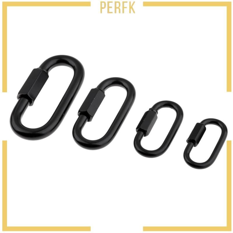 [Perfk] Oval Carabiner 316 ตะขอสแตนเลสสกรูประตูบิดล็อคกลางแจ้งตกปลาแบกเป้ท่องเที่ยว