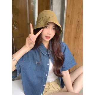 Suxi ย้อนยุคโบว์เย็บปักถักร้อยใหม่สบายๆหลวมและเรียบง่ายปกแขนสั้นเสื้อผู้หญิงเสื้อด้านบน 240713