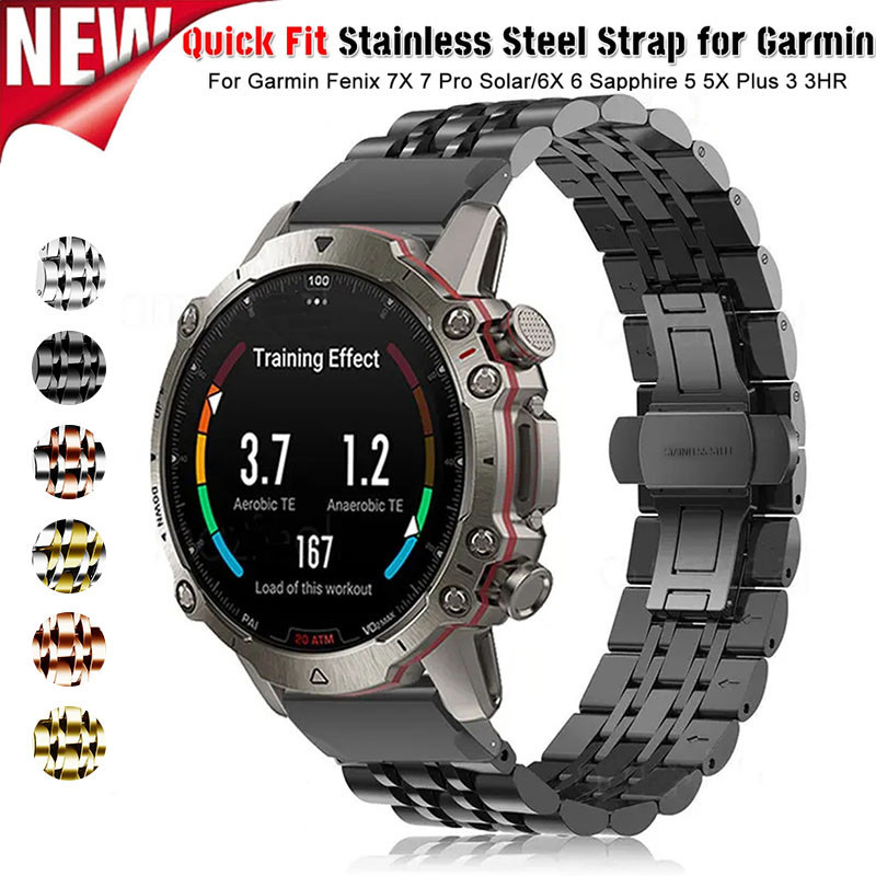 26 มม.22 มม.20 มม.Quickfit ไทเทเนียมสําหรับ Garmin Fenix 6/6X/6XPro/7/7X/5/5X/5XPlus/3 โลหะ Release นาฬิกาสําหรับ Forerunner 945 935