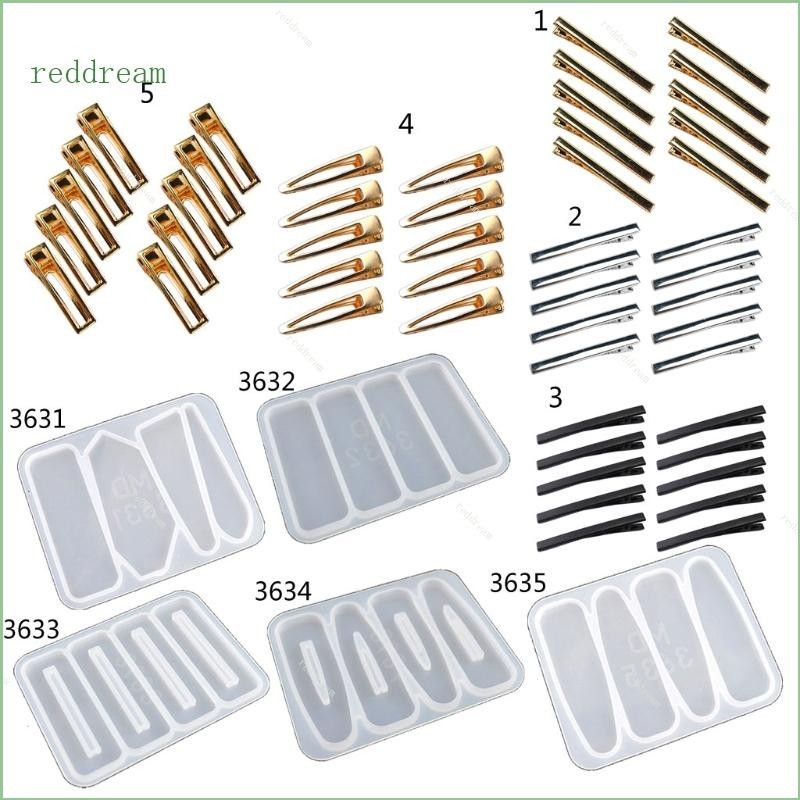 Redd กิ๊บติดผมรูปทรงต่างๆ Casting Moulds กิ๊บติดผมแม่พิมพ์ซิลิโคนเรซิ่น Mould