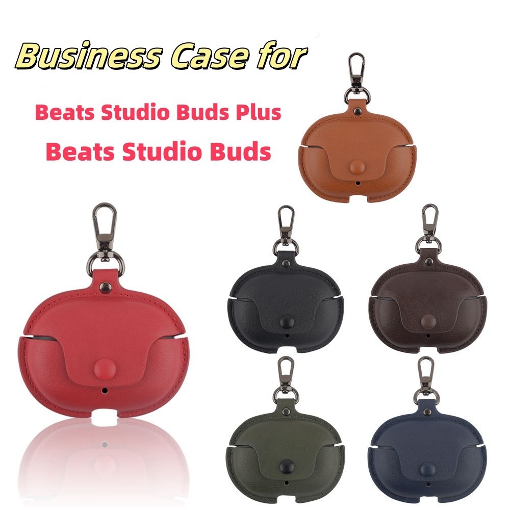 เคสสําหรับ Beats Studio Buds Plus Leather Green Protective Headphone Casing Beats Studio Buds Cover