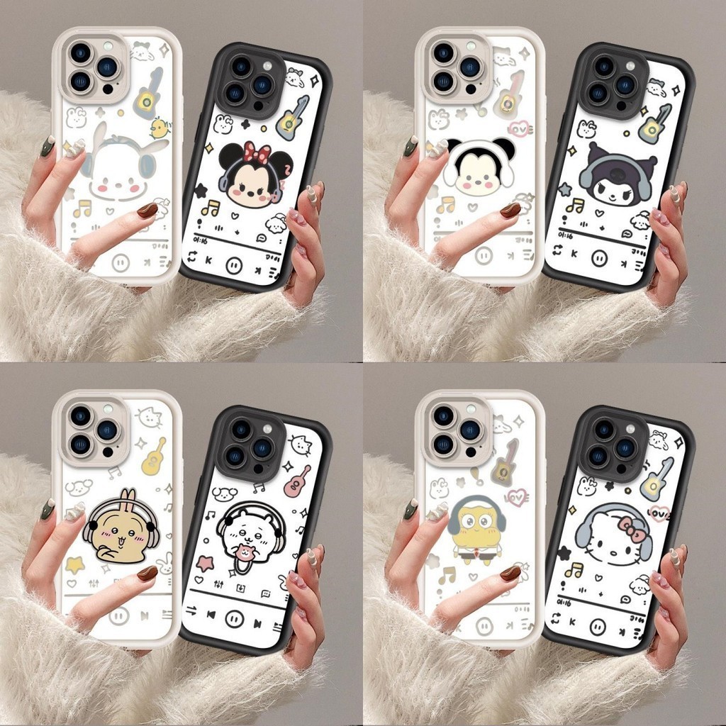 ฟังเพลงการ์ตูน Lovers น่ารักกันกระแทกเคสโทรศัพท์ XiaoMi POCO F3 F4 F5 PRO M3 M4 X3 NFC X3 X4 GT X5 X