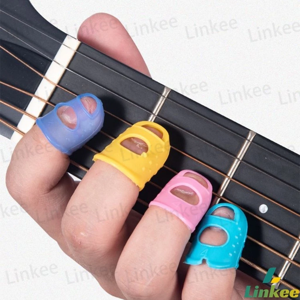 Linkee ถุงมือสวมนิ้วมือ กันลื่น สําหรับเล่นอูคูเลเล่ กีตาร์ไฟฟ้า อะคูสติก 5 ชิ้น thumbnail 8