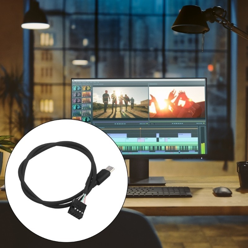 Homie0 9Pin To Type C สาย USB เมนบอร์ดคอมพิวเตอร์สายไฟสําหรับหน้าจอรอง PC หน้าจอ LCD Fast Charging และ D