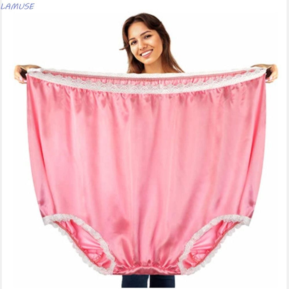Lamuse กางเกงย่า, ของขวัญหลอกปิดปากตลก, Joke Plus Size Terylen สีสันยักษ์แปลกใหม่ Undies Pranks