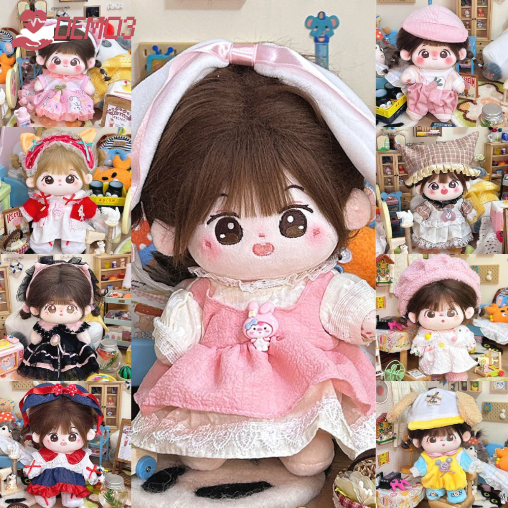[DEMO3] ตุ๊กตาแต่งตัว, ผ้าฝ้าย 20 ซม.ตุ๊กตา BJD หมวกตุ๊กตา, น่ารัก OB11 Hand-made คอสเพลย์ Props หวาน Hairband ของเล่นตุ๊กตา
