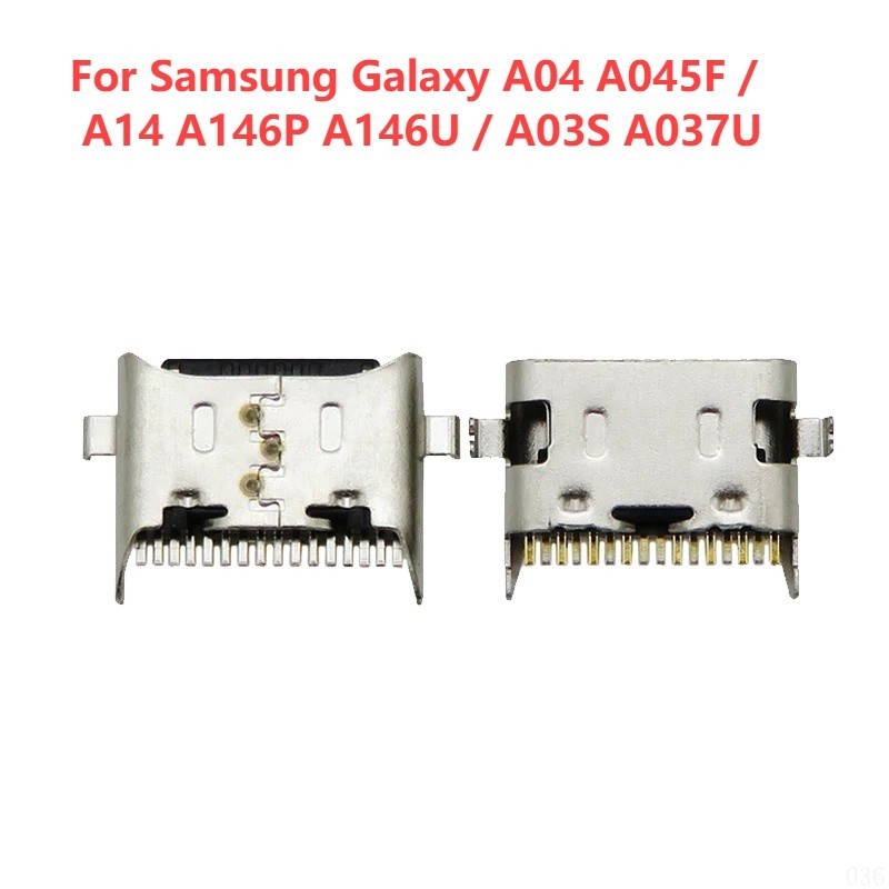 5-50 ชิ้น Dock Micro Plug USB ชาร์จ Charger Pin Dock พอร์ตสําหรับ Samsung Galaxy A04 A045F / A14 A146P A146U / A03S A037U Type-C ชาร์จ Pin Dock Connector