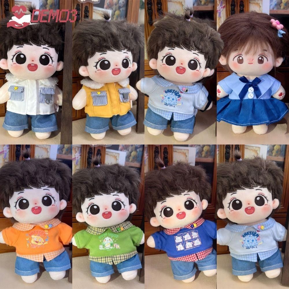 [เดโม3] ตุ๊กตาเสื้อกันหนาวหมวก,ผ้าฝ้าย20เซนติเมตรตุ๊กตาทํามือชุด,การ์ตูนตุ๊กตาอุปกรณ์ของขวัญคอสเพลย์อุปกรณ์ประกอบฉากตุ๊กตาเปลี่ยนเสื้อผ้าเด