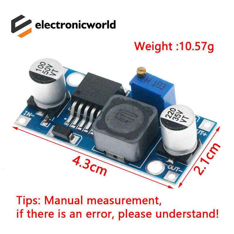 Lm2596s DC-DC step-down โมดูล 3A โมดูลสเต็ปดาวน์แบบปรับได้ LM2596 ตัวควบคุมแรงดันไฟฟ้า 24V 12V 5V 3V
