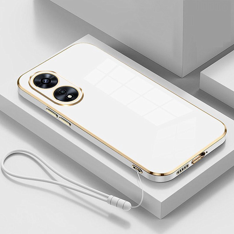 เคส OPPO A60 A18 A38 A98 A58 A78 4G 5G case ชุบ เคสโทรศัพท์ สีทึบ เคสมือถือ อ่อนนุ่ม เคสออปโป้ A38