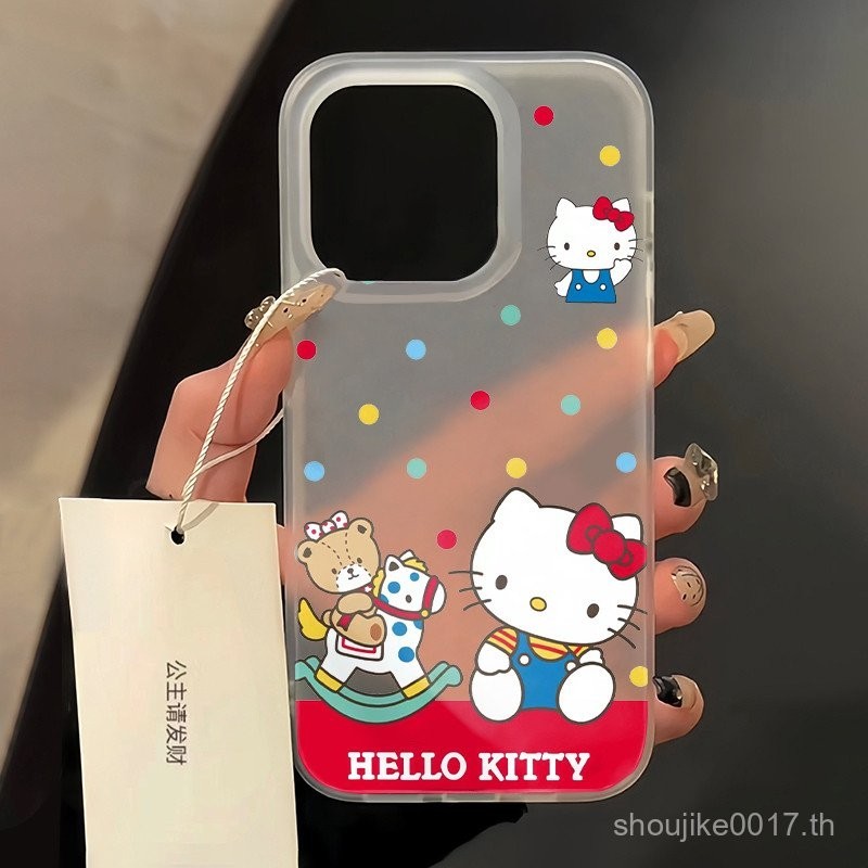 เคสมือถือ Hello Kitty ไร้เดียงสาเหมาะสำหรับ Apple 15PROMAX iphone14น่ารัก13มูลค่าสูง12เคสนิ่ม11