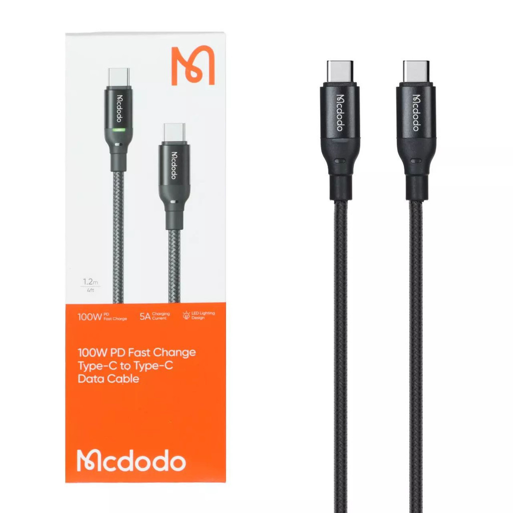 MC.DO.DO CA-2730 1.2 เมตร 100W PD Type C To Type C Data Cable