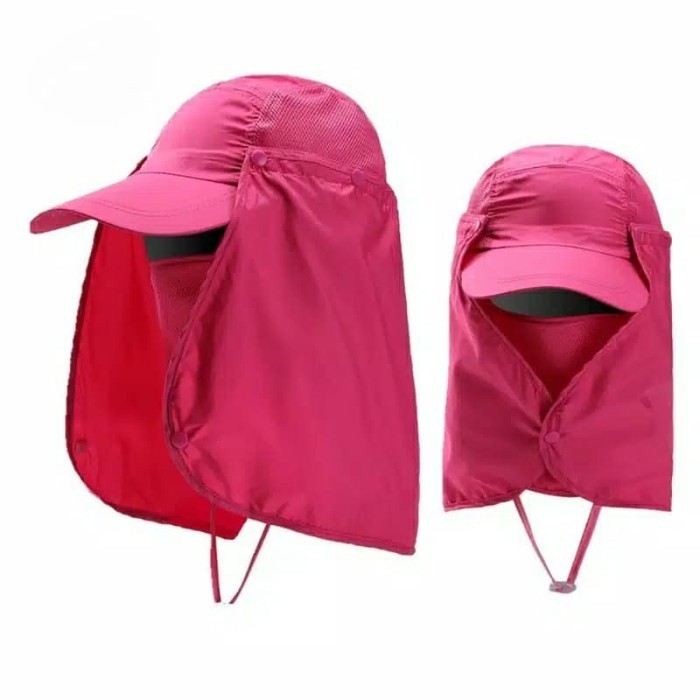 RED ROSE PINK SUN HAT - DESERT HAT - หมวกญี่ปุ่น - TRAIL RUNNING HAT