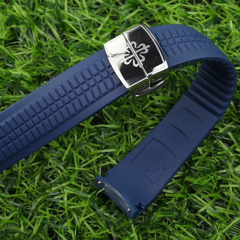21 มม.สายนาฬิกาซิลิโคนสําหรับ Patek 5164A 5167A AQUANAUT Philippe สาย PP นาฬิกานุ่มพร้อมหมุดเหล็ก