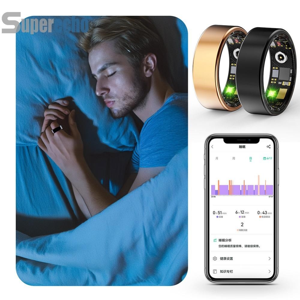 R11m แหวนออกกําลังกายแหวนอัจฉริยะ Bluetooth-Compatible 5.0 แหวนสุขภาพกีฬา [superecho.th]