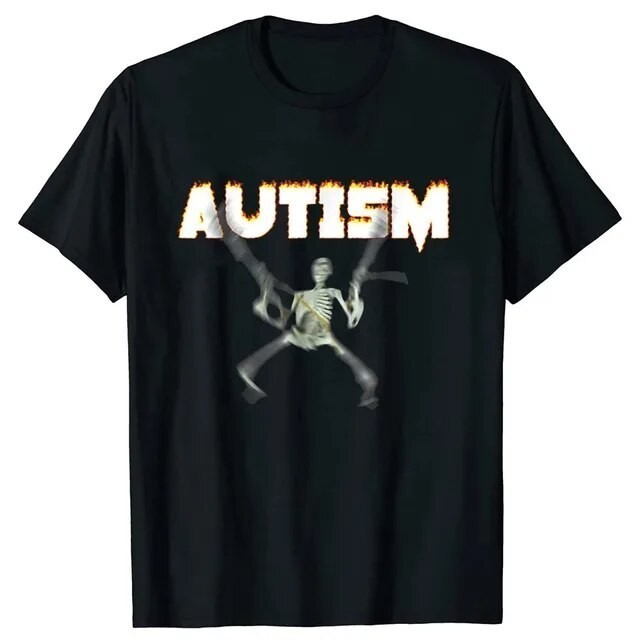 เสื้อยืดแขนสั้น พิมพ์ลาย Autism Meme Humor Introvert Awareness