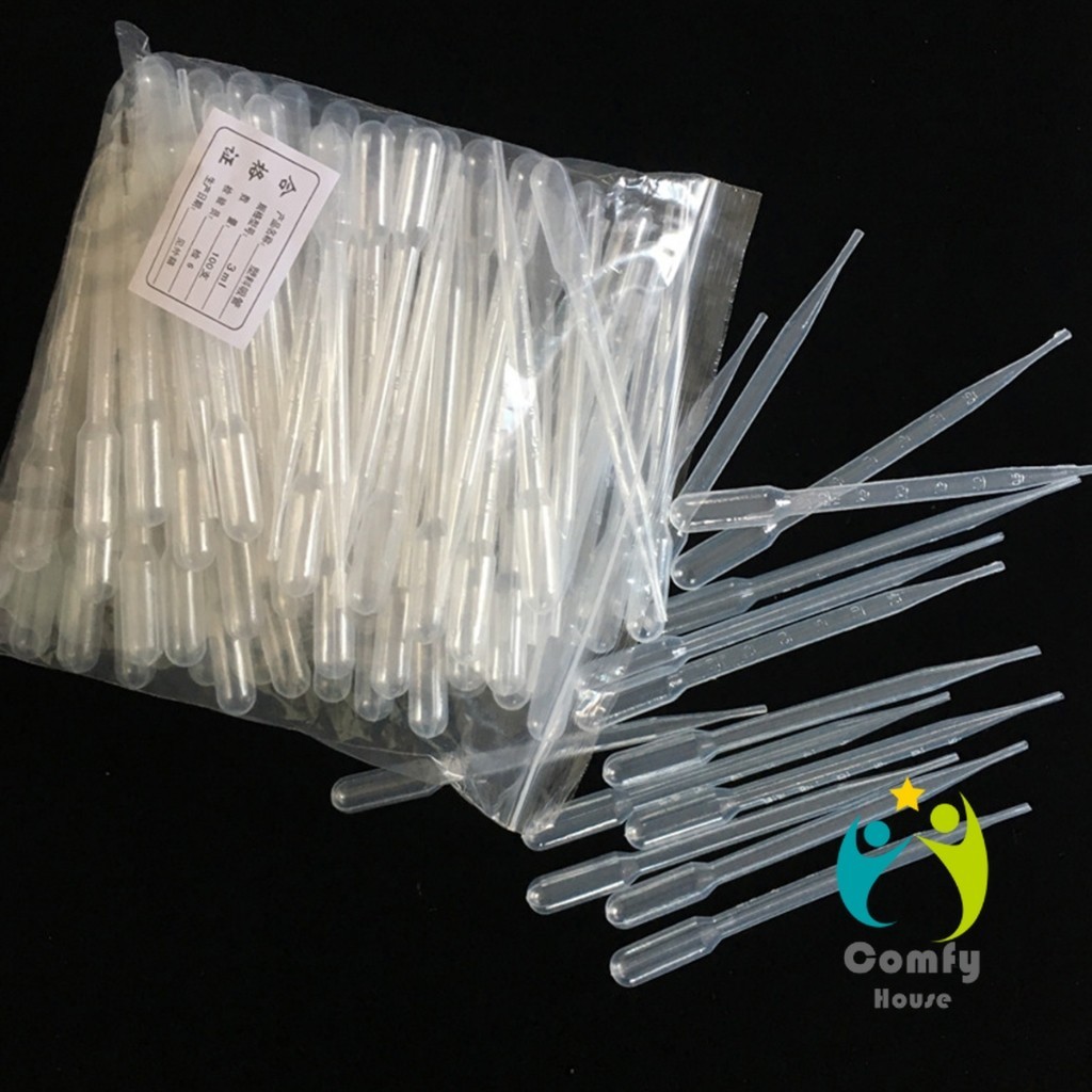 Comfy หลอดหยดสี พลาสติก แบบใช้แล้วทิ้ง 100 ชิ้น 1ml 2ml 3ml 5ml การใช้งานอเนกประสงค์ plastic dropper - รูปที่ 2