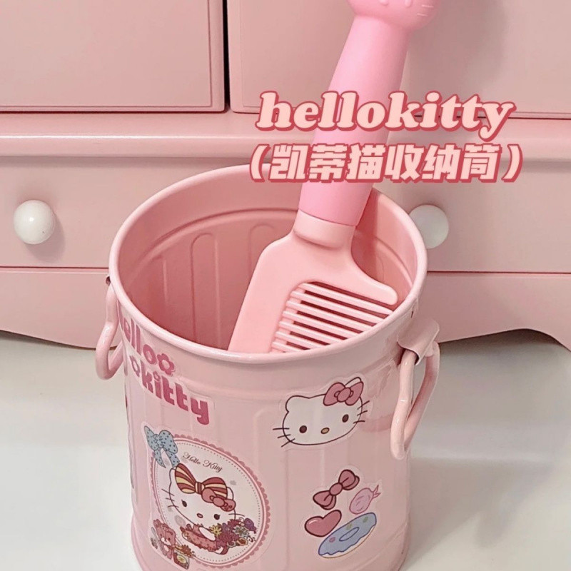 [Haroro] Sanrio Hellokitty ที่ใส่ปากกาเครื่องประดับโต๊ะทํางานสร้างสรรค์พื้นผิวแผงเก็บ Hello Kittyที่ใส่ปากกาห้องนอน Xiaohongshu เครื่องเขียนสไตล์เดียวกัน Cinnamoroll แปรงแต่งหน้า