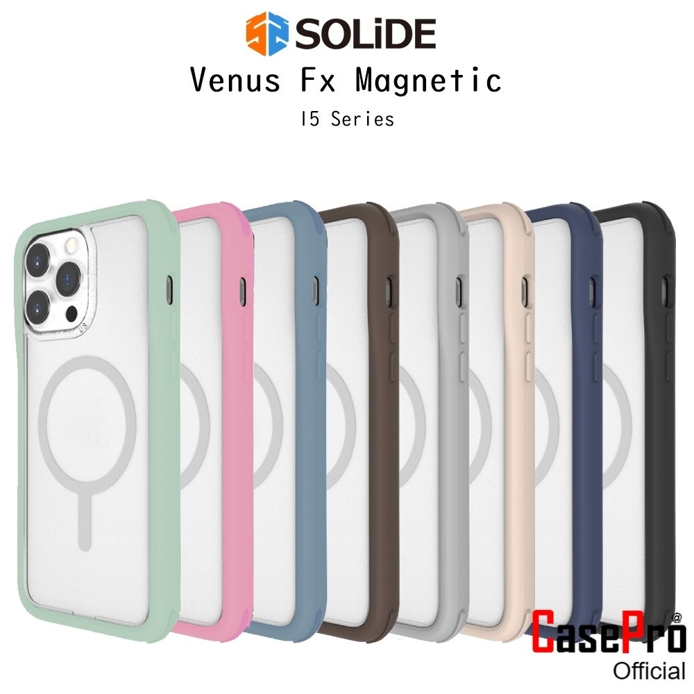 Solide Venus Fx Magnetic เคสกันกระแทกระดับ5เมตรเกรดพรีเมี่ยม เคสสำหรับ iPhone15/15Plus/15Pro/15Promax