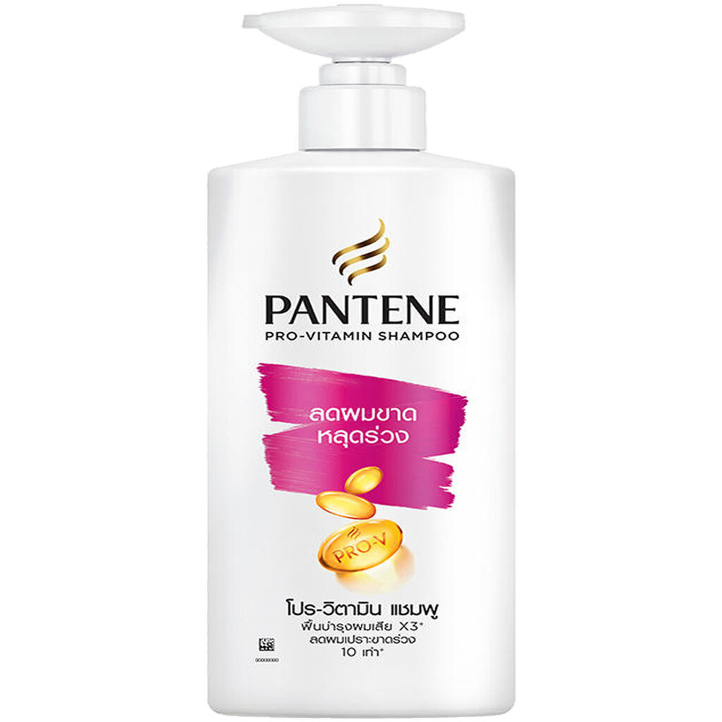 LeeMart แชมพู แพนทีน Pantene 380ML ยาสระผม แพนทีล ทำความสะอาดเส้นผม แพนทิน สูตร แฮร์ฟอลคอนโทล สีชมพู