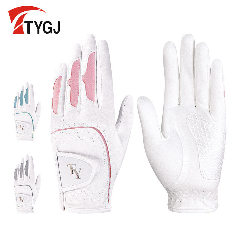 Ttygj ถุงมือกอล์ฟผู้หญิงซ้าย & ขวามือ Mittens สุภาพสตรี Breathable ปาล์มป้องกันถุงมือกีฬา Anti-Skid Golf Aids