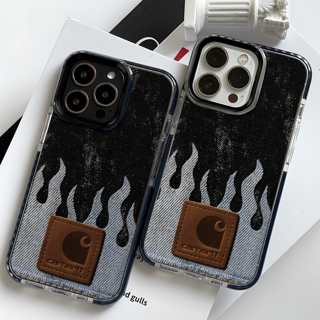 พิมพ์ลายยีนส์ สําหรับiphone 15 Pro Max 11 14 XR 13 12 Pro Max 8 7 6 6S Plus X Xs Max Se 2020 13 12 11 Softโปร่งใสTPUเคสโทรศัพท์กันกระแทก